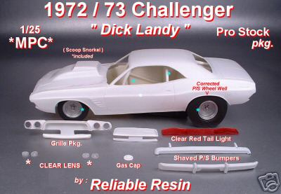 72/73 Challenger "Dick Landy" Pro Stock Pkg!
